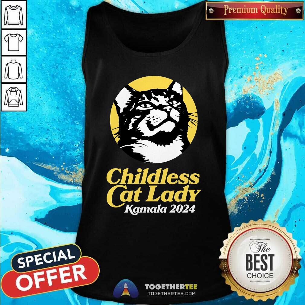 Awesome Less Cat Lady For Kamala 2024 Retro T-Shirt - Image 4