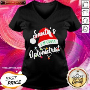 Alternative view of Good Santa’s Favorite Optometrist Christmas Shirt