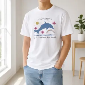Happy Funny Dolphin Jumping Undiagnosed But Something Ain't Right Shirt