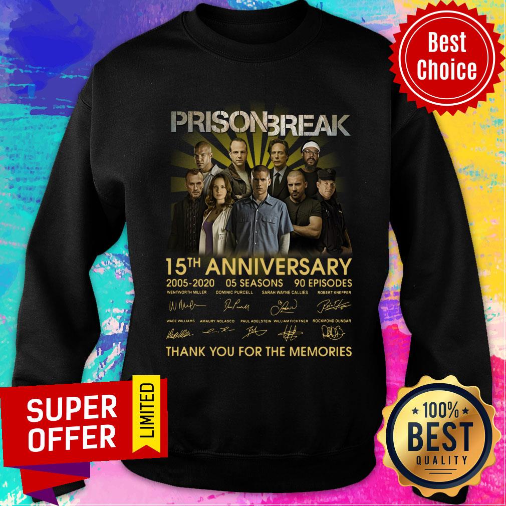 Prison Break 15th Anniversary 2005 2020 Thank You For The Memories Shirt - Image 4
