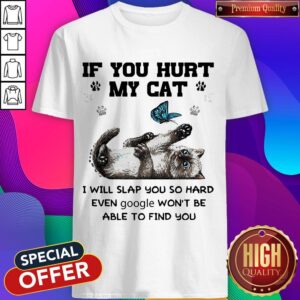 If You Hurt My Cat I Will Slap You So Hard Even Google Won't Be Able To Find You Shirt