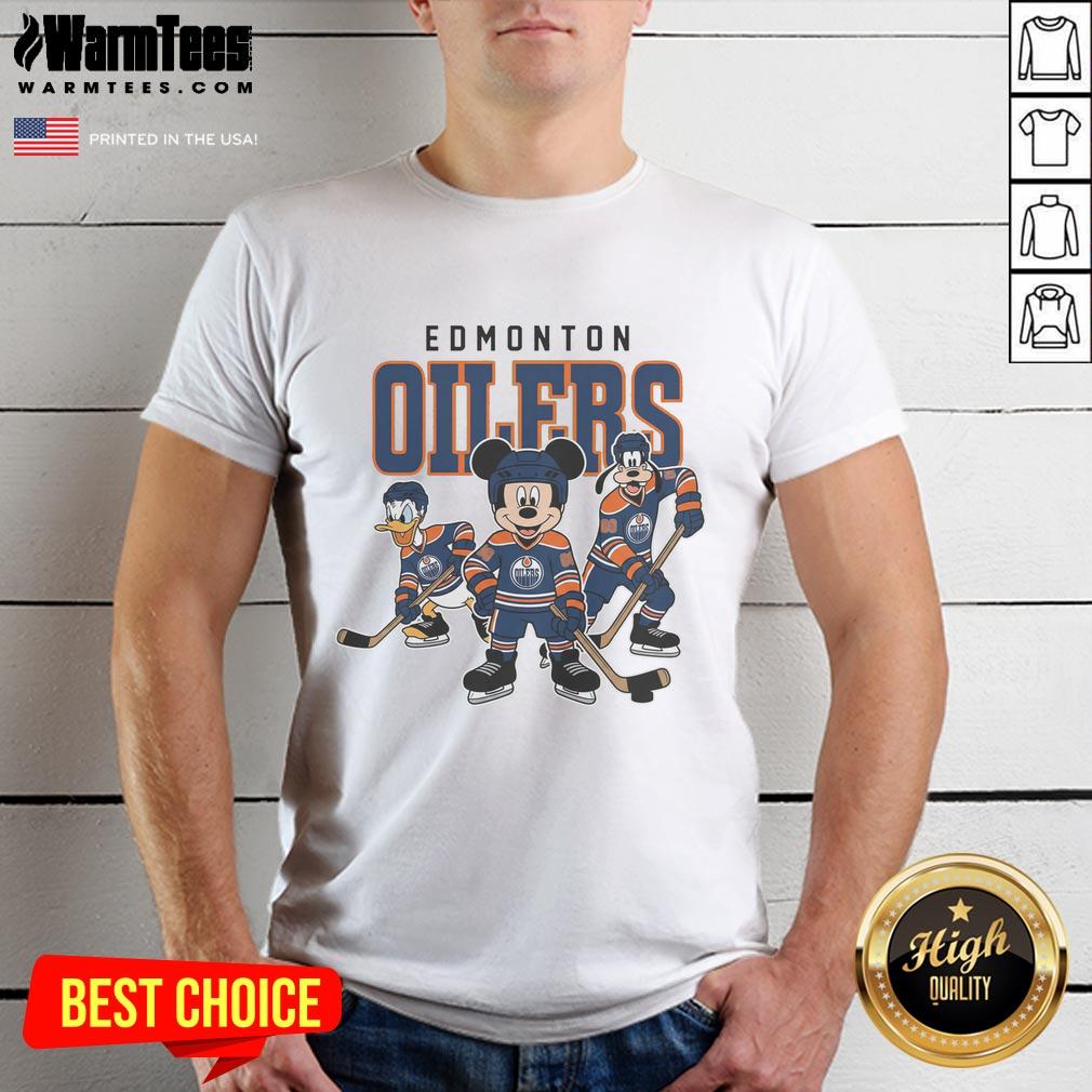 Pretty Edmonton Oilers Disney Team Ice Hockey T-Shirt