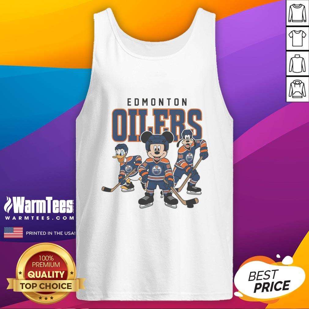 Pretty Edmonton Oilers Disney Team Ice Hockey T-Shirt - Image 4