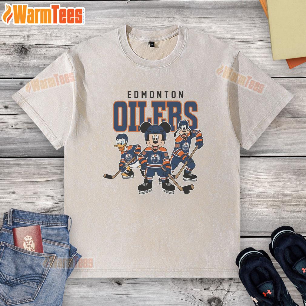 Pretty Edmonton Oilers Disney Team Ice Hockey T-Shirt - Image 6