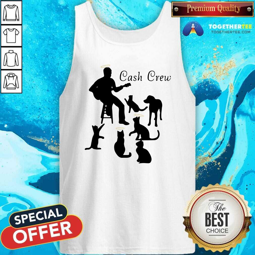 Funny Man Play Guitar And Cat Cash Crew Shirt - Image 4