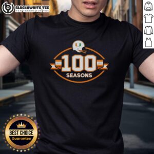 Nice Miami Hurricanes Football 100 Seasons 1926-2025 T-Shirt