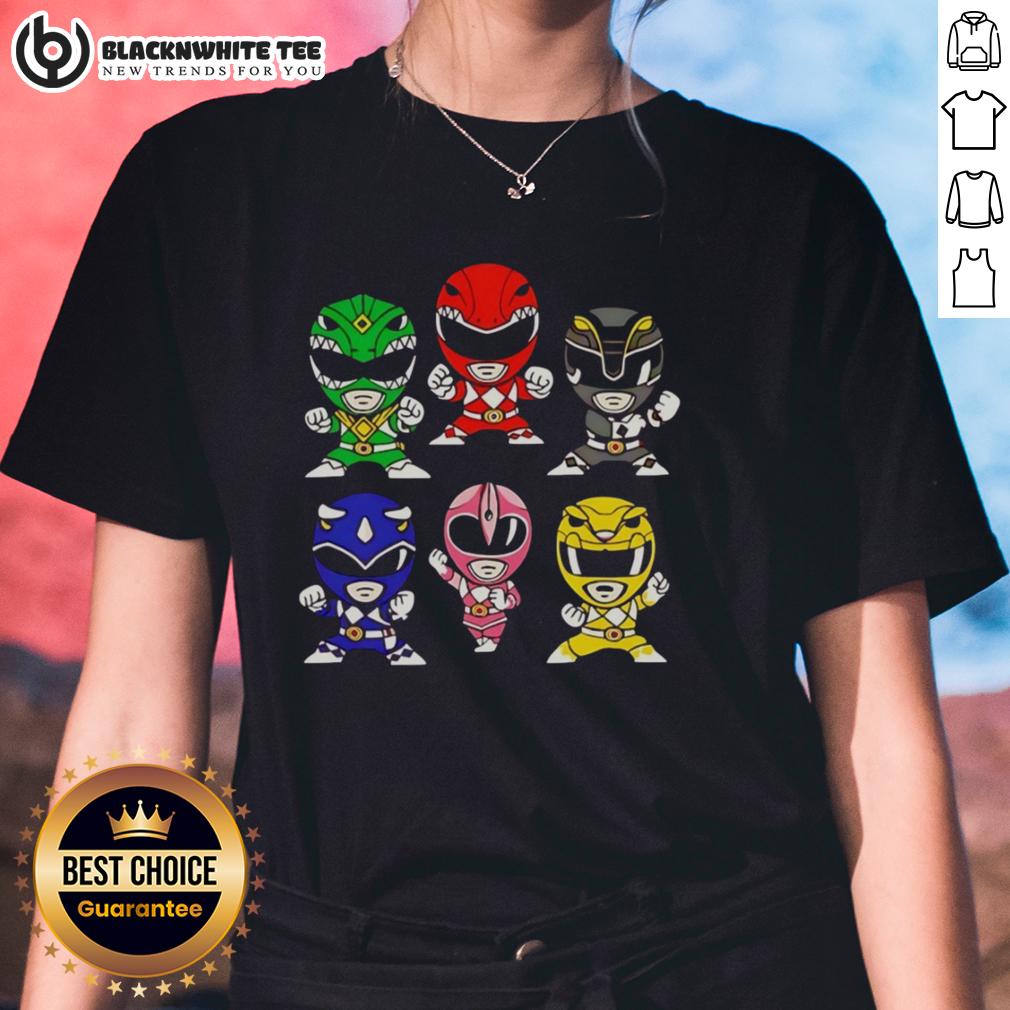 Nice Mighty Morphin Power Rangers Chibi T-Shirt - Image 3