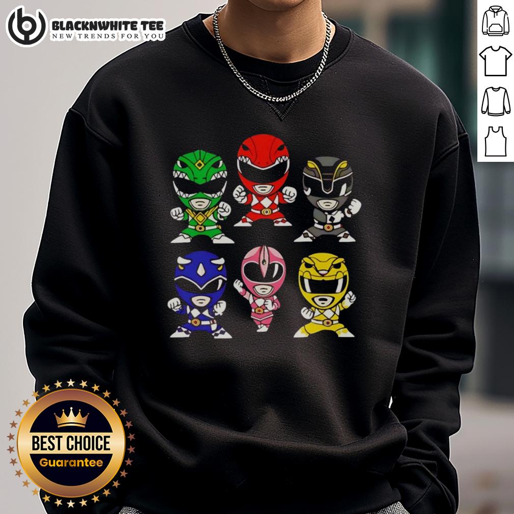 Nice Mighty Morphin Power Rangers Chibi T-Shirt - Image 5