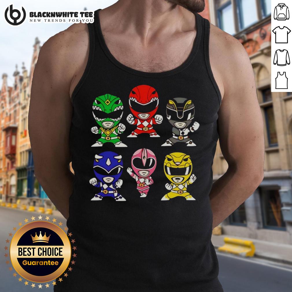 Nice Mighty Morphin Power Rangers Chibi T-Shirt - Image 4