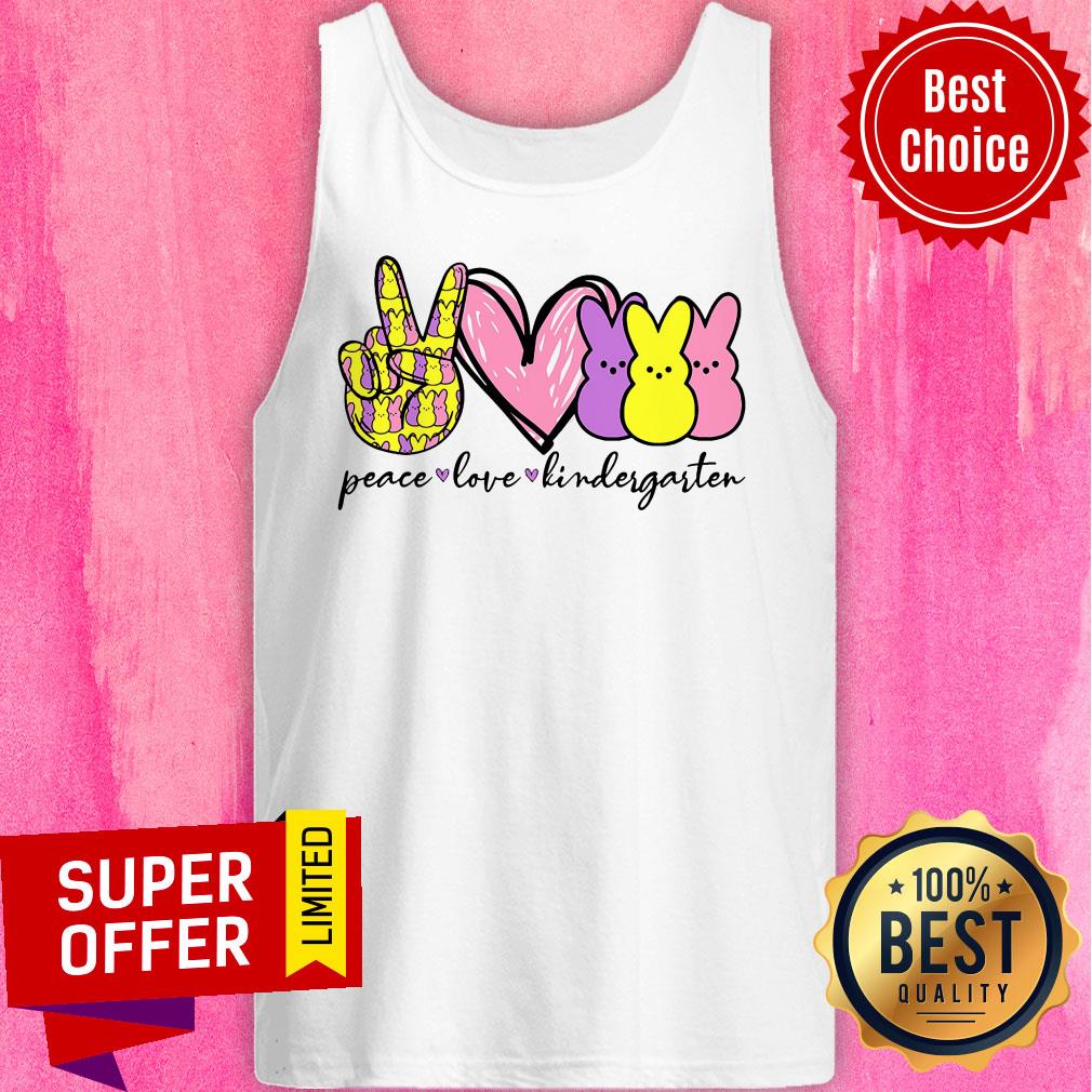 Official Peace Love Kindergarten Teacher Shirt - Image 3