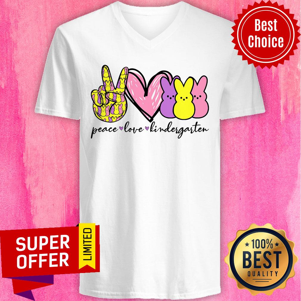 Official Peace Love Kindergarten Teacher Shirt - Image 2