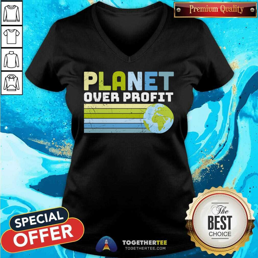 Planet Over Profit Earth Day Shirt - Image 3