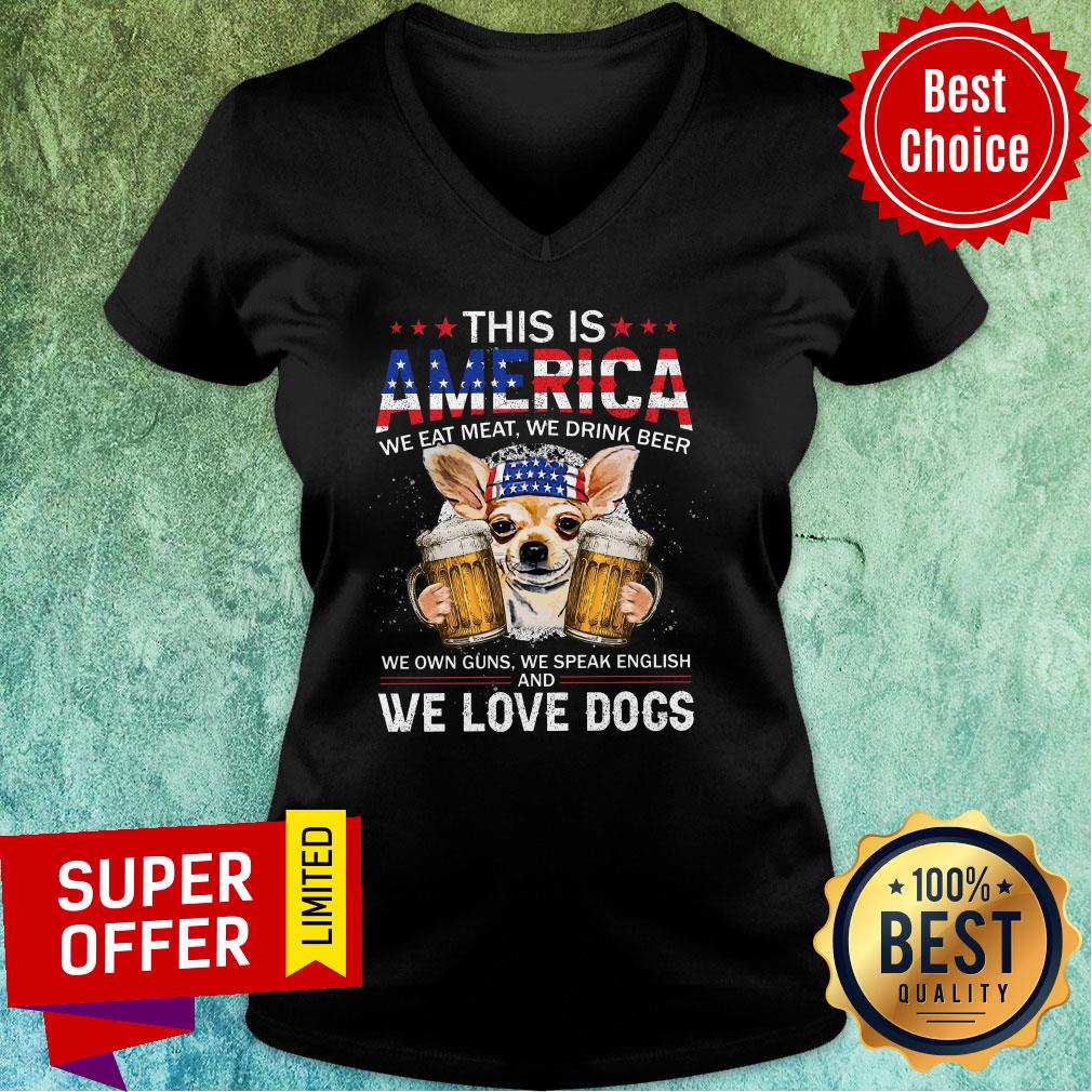 This Is American Chihuahua We Love Dog Beer Shirt - Image 2