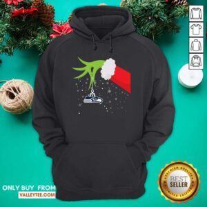 Alternative view of Sweet Grinch Hand Seattle Seahawks Merry Christmas Shirt