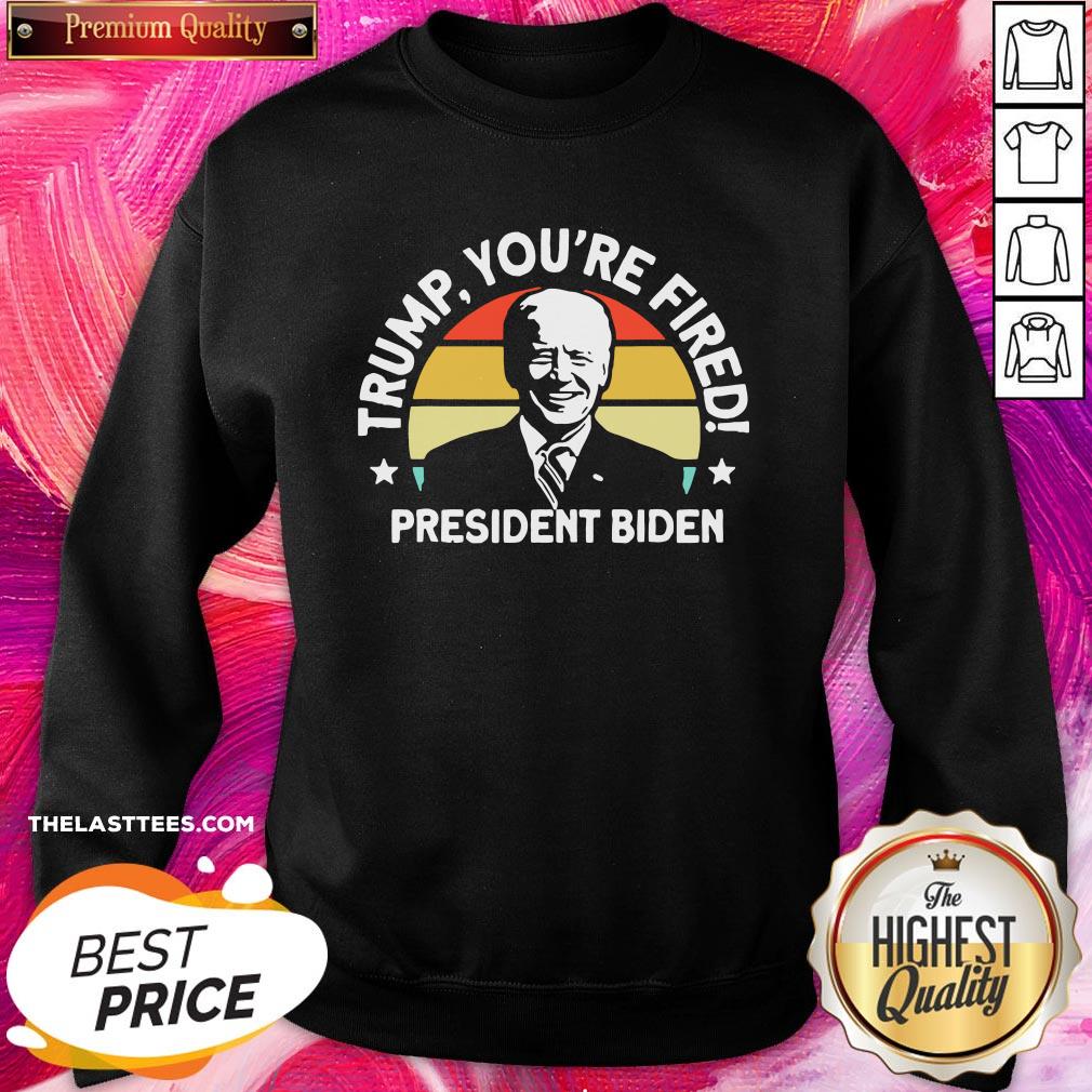 Love Trump You’re Fired President Biden Vintage Retro Shirt - Image 4
