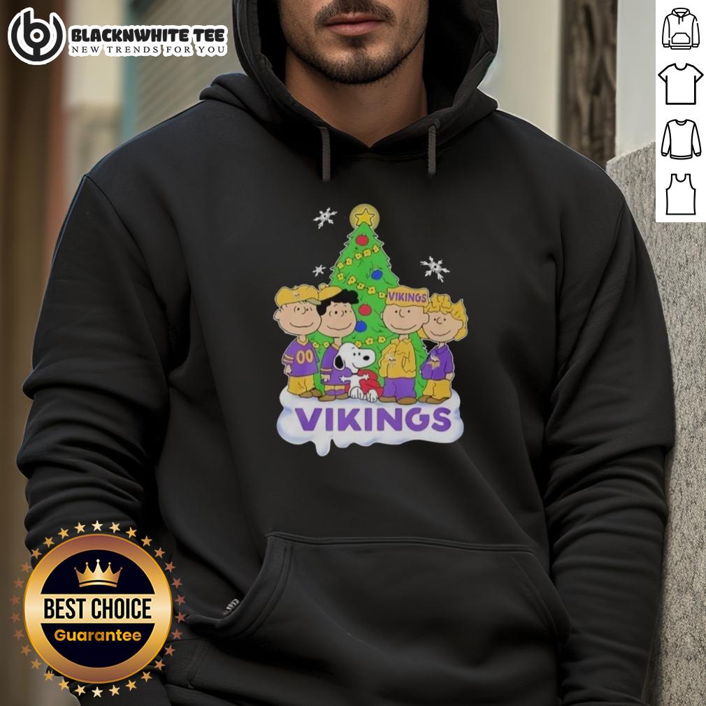 Awesome Peanuts Characters X Minnesota Vikings Chrismas T-Shirt - Image 2