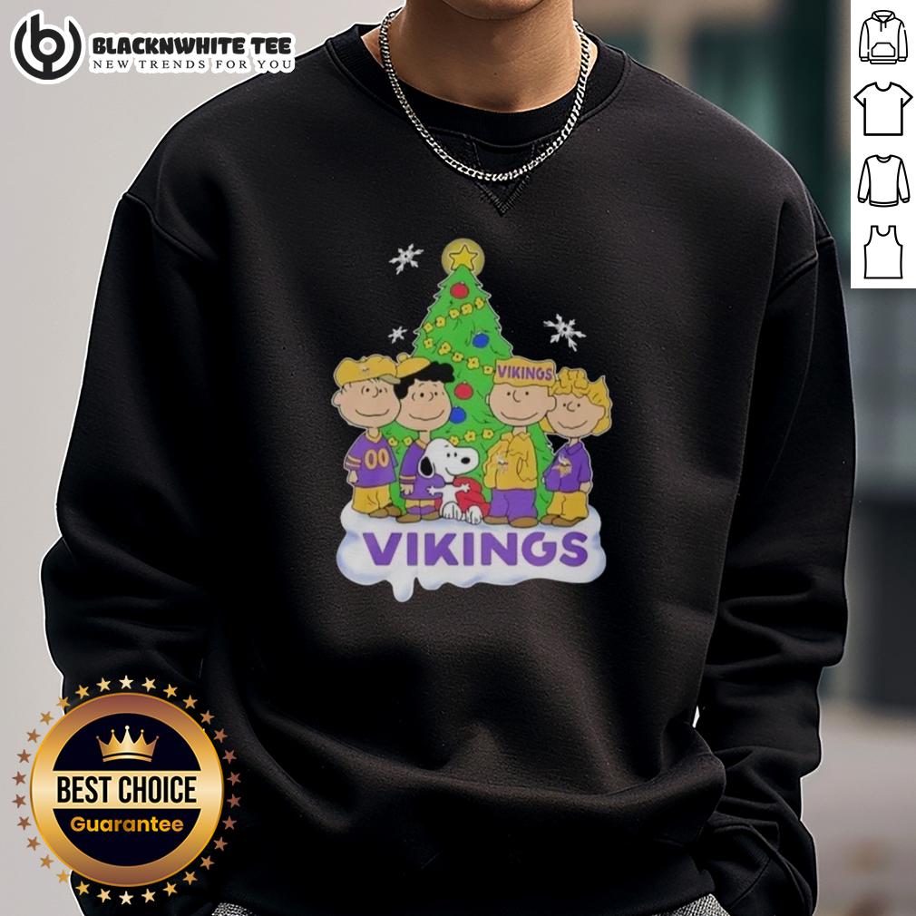 Awesome Peanuts Characters X Minnesota Vikings Chrismas T-Shirt - Image 5