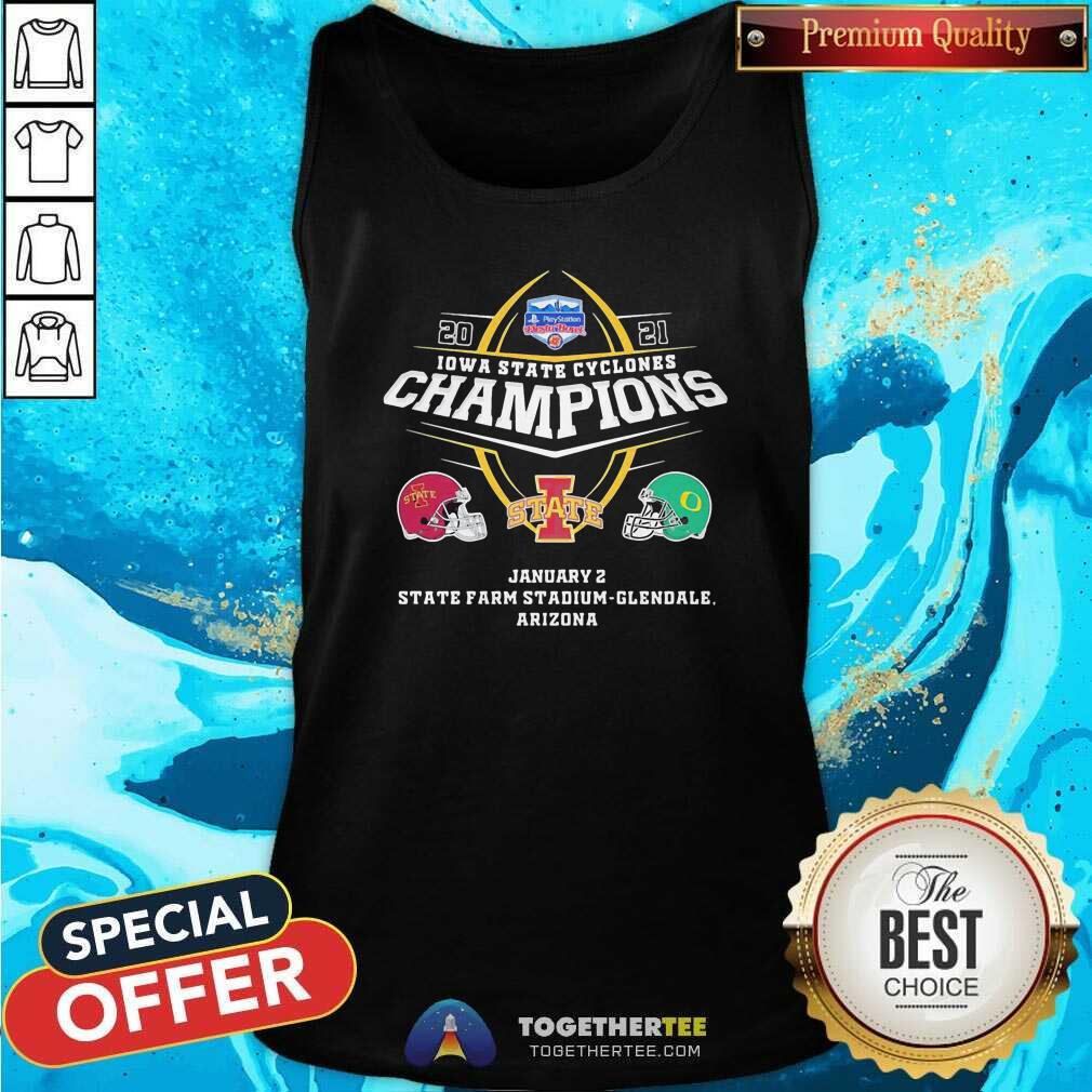 Good 2020 Iowa State Cyclones Champion January State Farm Stadium Glendale Arizona Shirt - Image 3