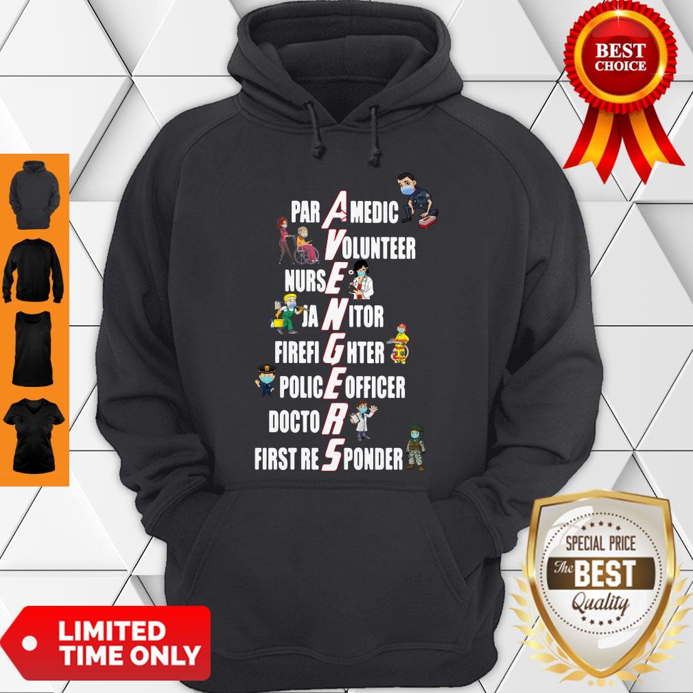 Nice Covid-19 Avengers Paramedic Volunteer Nurse Janitor Firefighter Shirt - Image 3