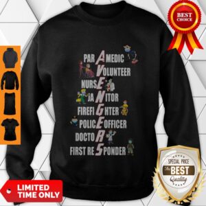 Alternative view of Nice Covid-19 Avengers Paramedic Volunteer Nurse Janitor Firefighter Shirt