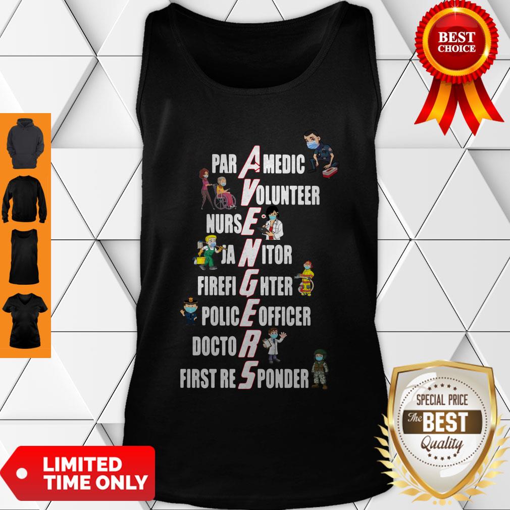 Nice Covid-19 Avengers Paramedic Volunteer Nurse Janitor Firefighter Shirt - Image 5
