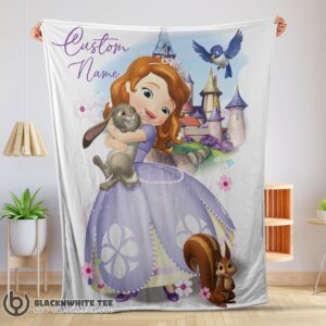 Original Cute Pretty Disney Cartoon Sofia The First Sofia Princess Blanket Fleece Customized Blanket