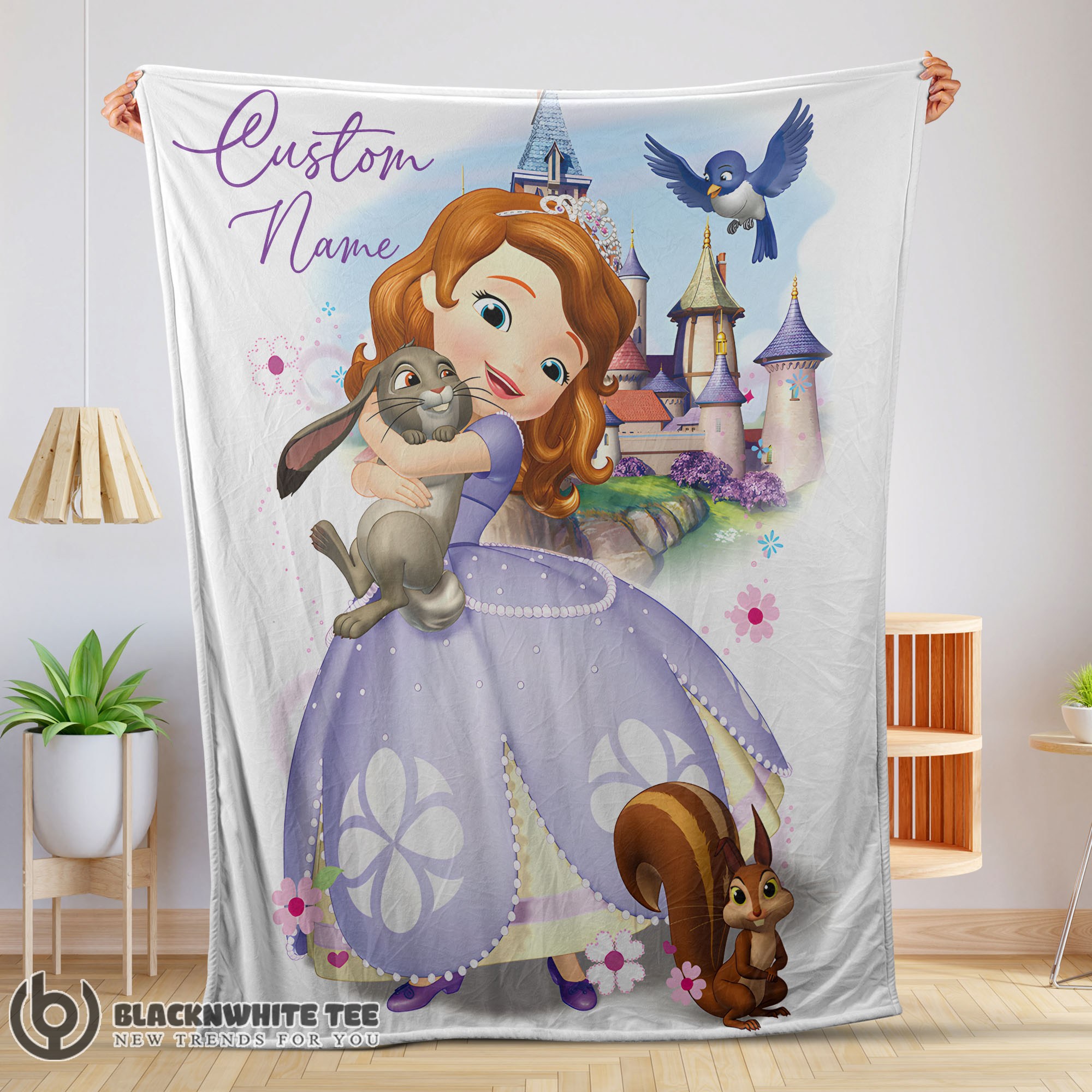 Original Cute Pretty Disney Cartoon Sofia The First Sofia Princess Blanket Fleece Customized Blanket