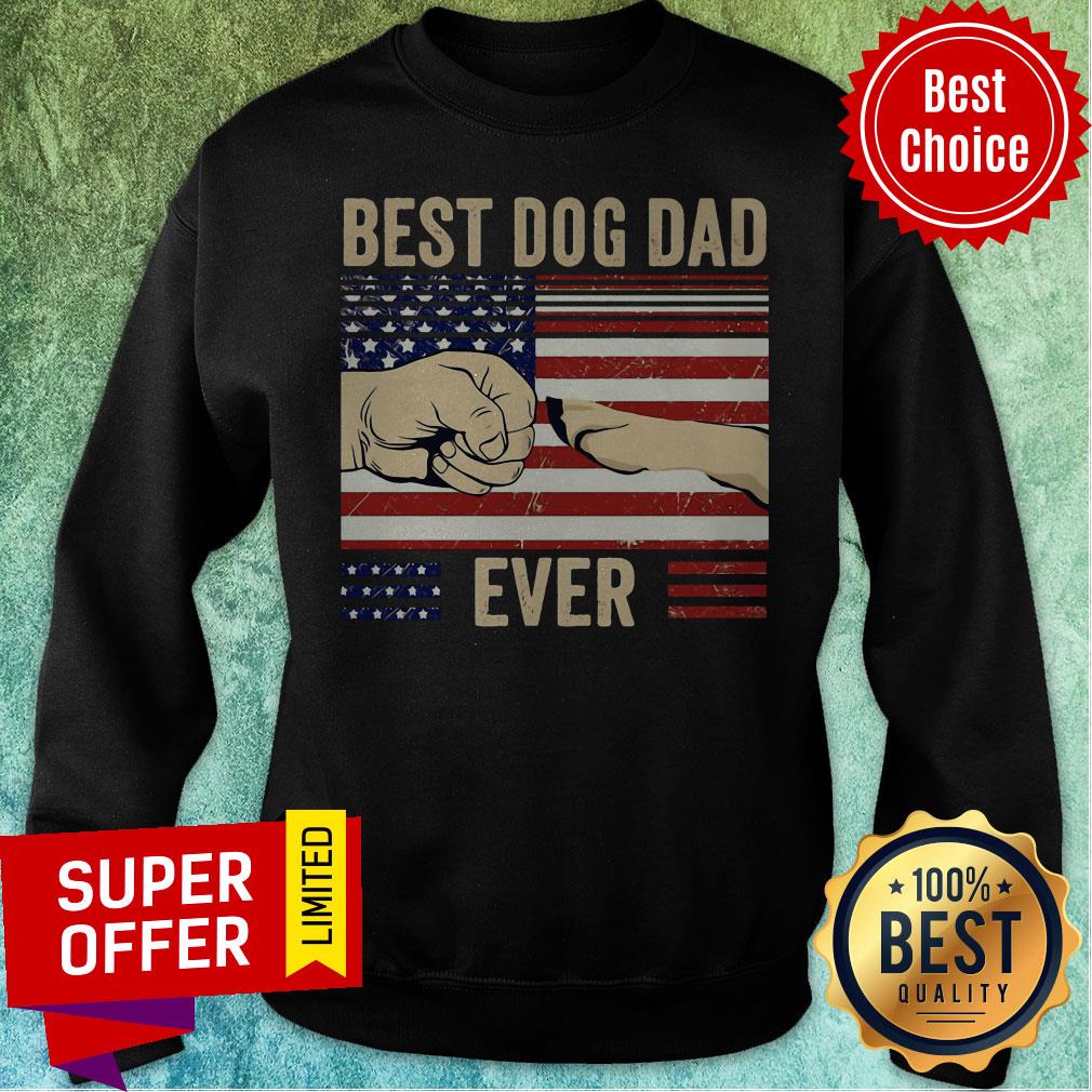 Top Vintage Best Dog Dad Ever Shirt - Image 2