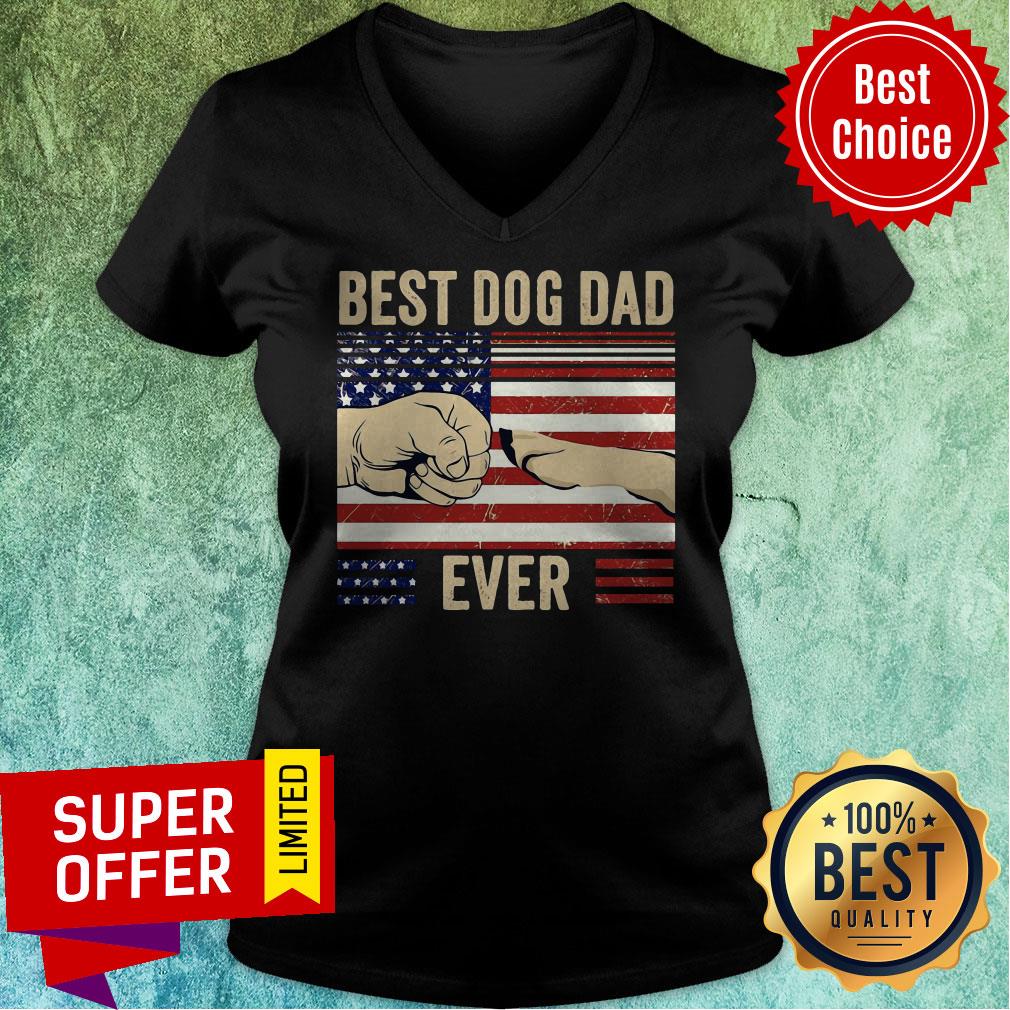Top Vintage Best Dog Dad Ever Shirt - Image 4