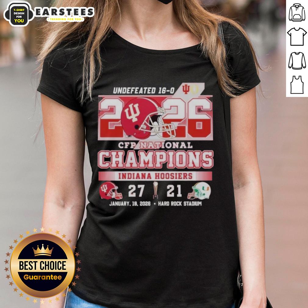 Top Indiana Beat Miami 27-21 CFP National Champions T-Shirt - Image 3