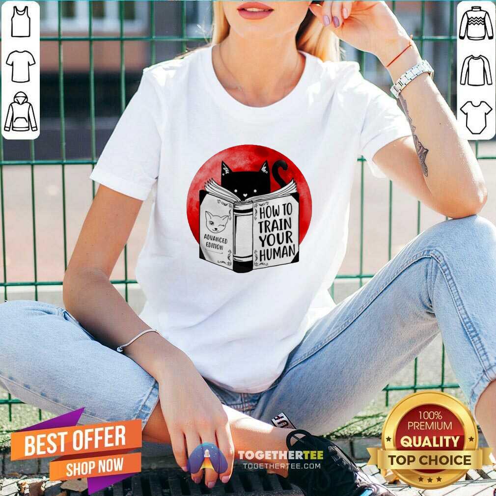 Original Black Cat How To Train Your Human Shirt - Image 2