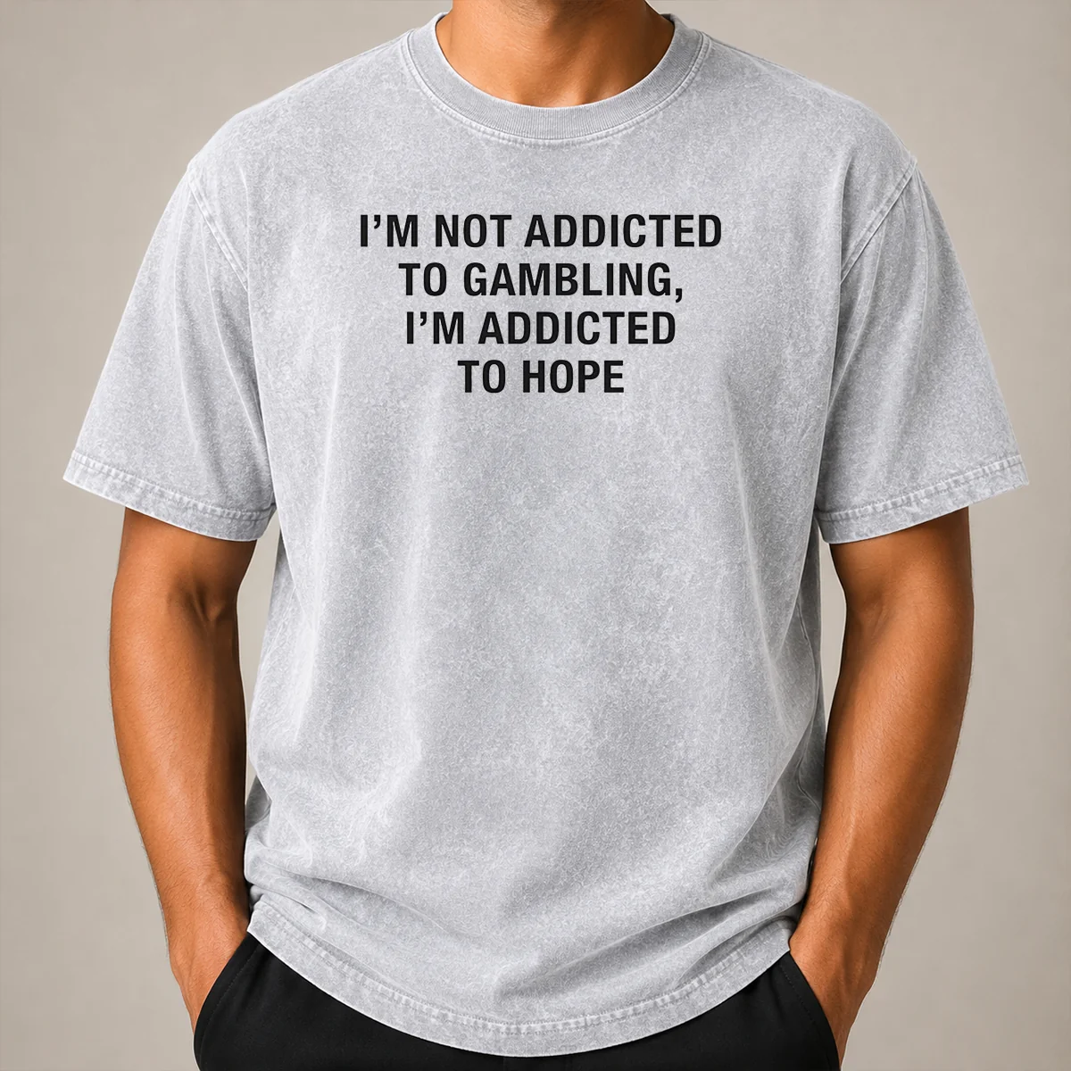 Premium Im Not Addicted To Gambling Im Addicted To Hope Back Print Shirt - Image 8