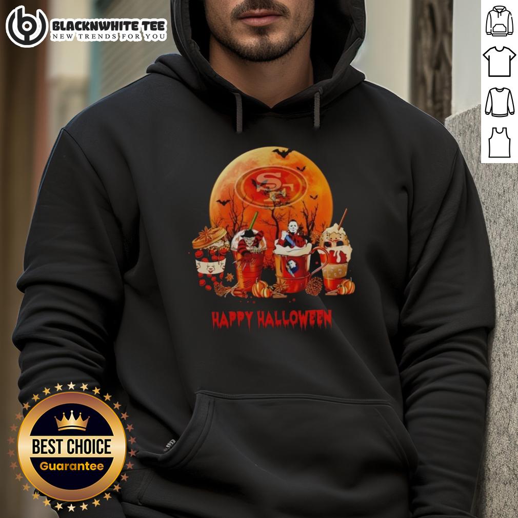Happy San Francisco 49ers Happy Halloween Coffee T-Shirt - Image 2