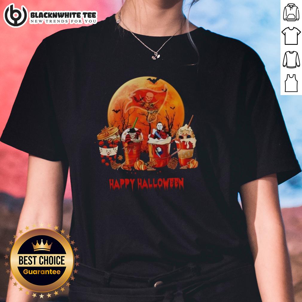 Happy Tampa Bay Buccaneers Happy Halloween Coffee T-Shirt - Image 3