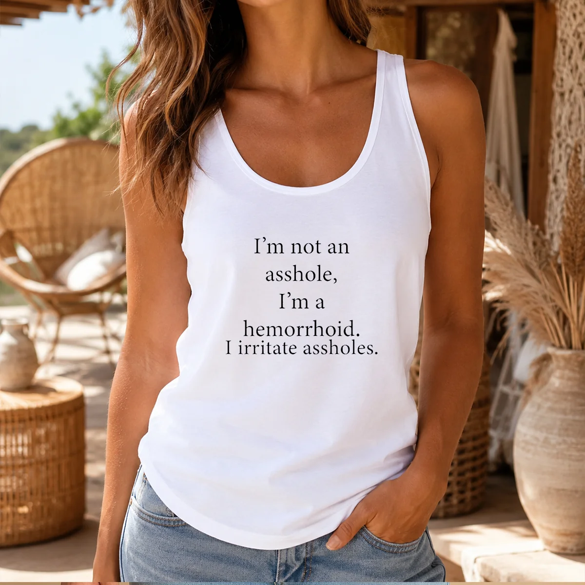 Awesome I'M Not An Asshole I'M A Hemorrhoid I Irritate Assholes Shirt - Image 3