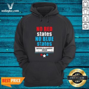 Alternative view of Hot No Red States No Blue States Biden Harris 2020 Premium Shirt