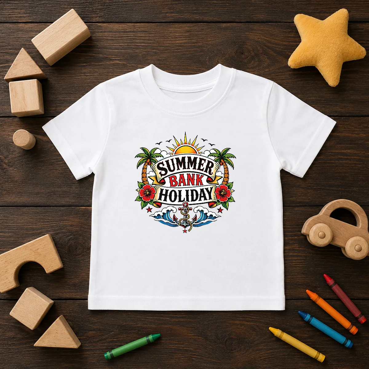 Official Traditional Tattoo Summer Bank Holiday Anchor Hibiscus Shirt - Image 9