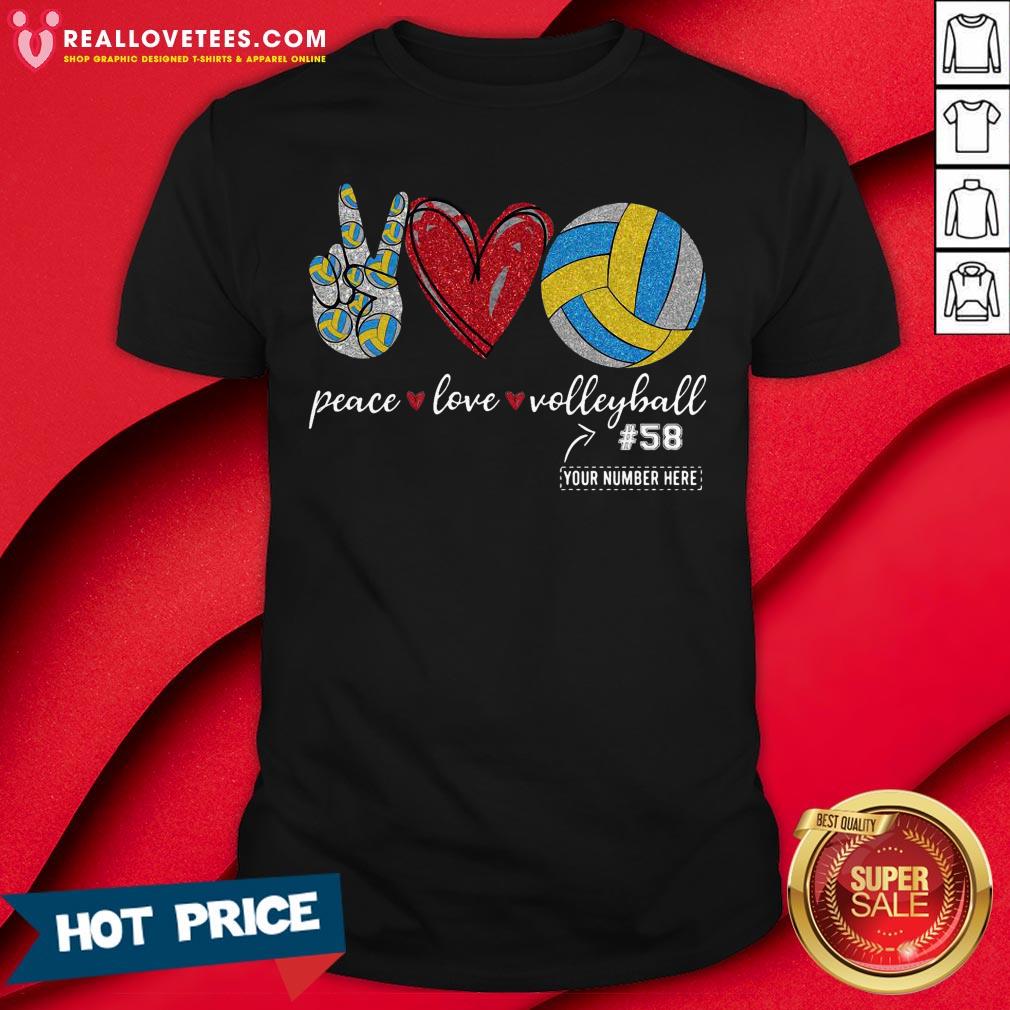 Premium Peace Love Volleyball 58 Shirt