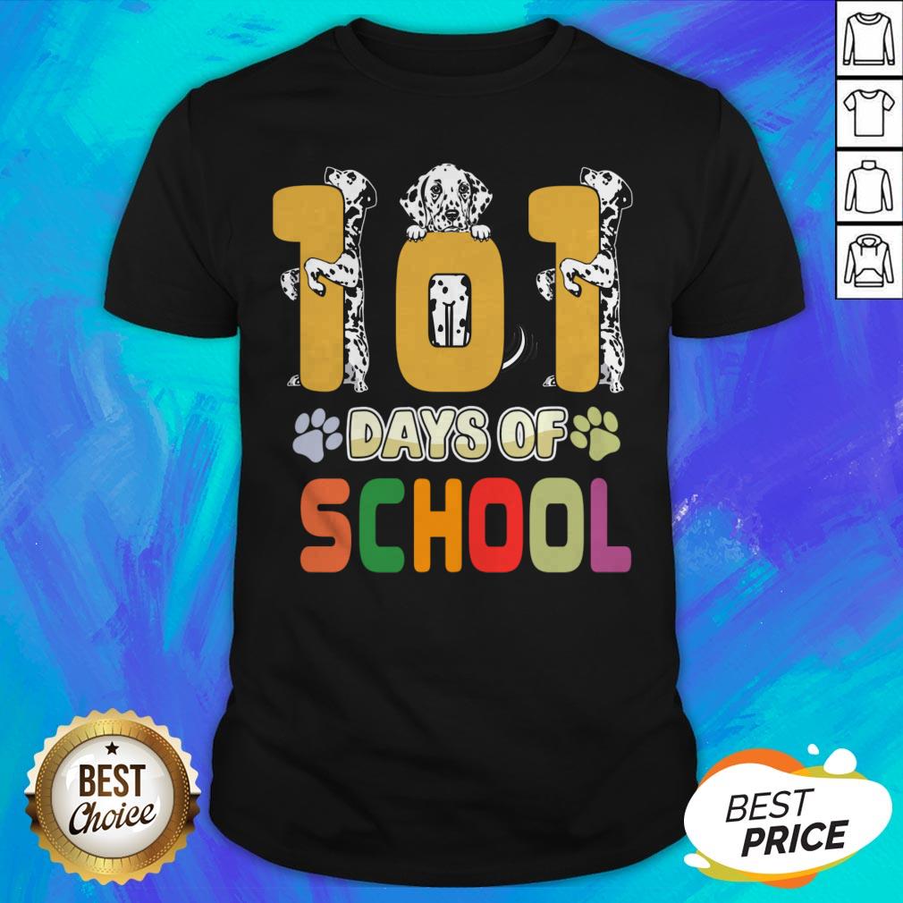 101 Days Of School Dalmation Dog Teachers Gift T-Shirt