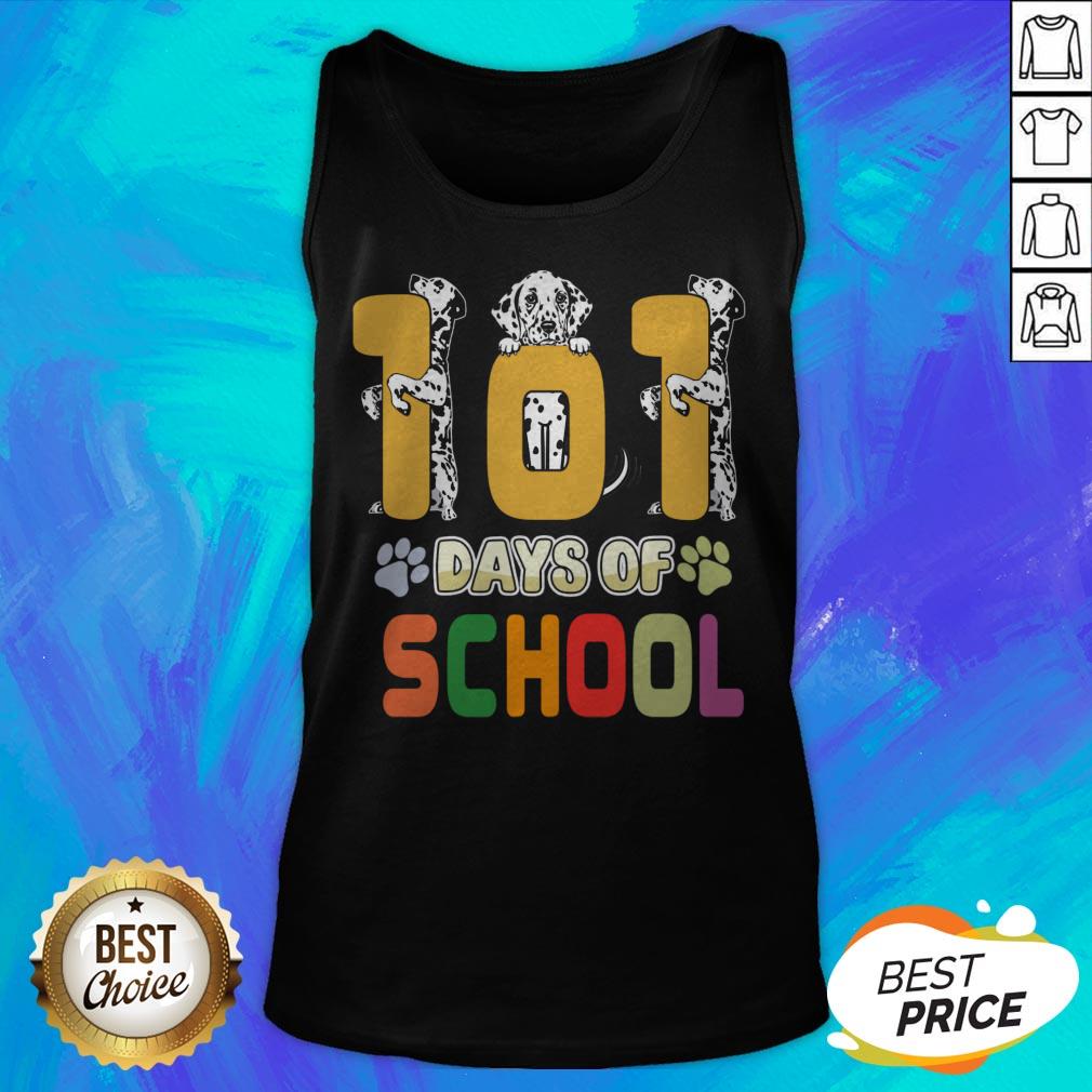 101 Days Of School Dalmation Dog Teachers Gift T-Shirt - Image 2