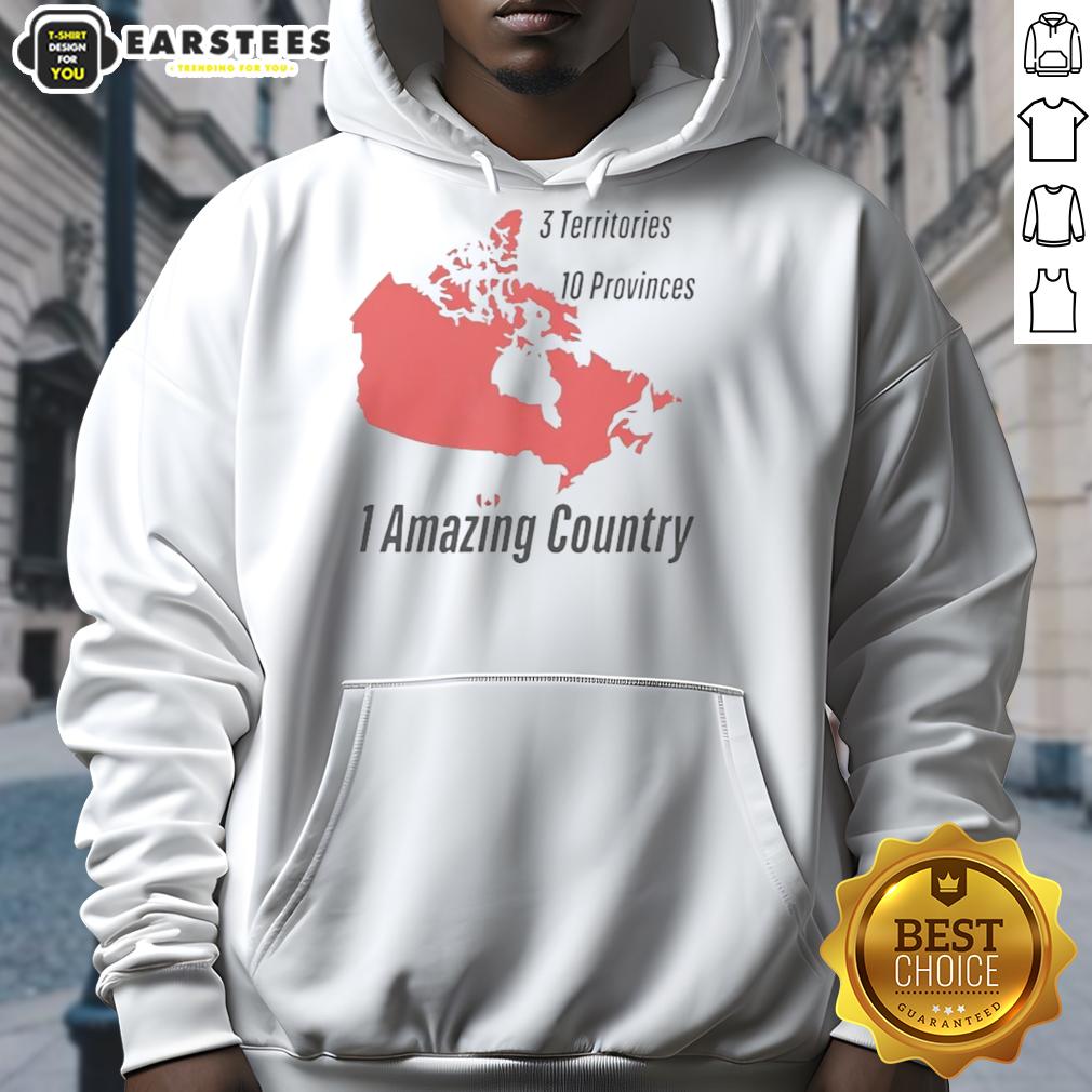 Nice 3 Territories 10 Provinces 1 Amazing Country T-Shirt - Image 2