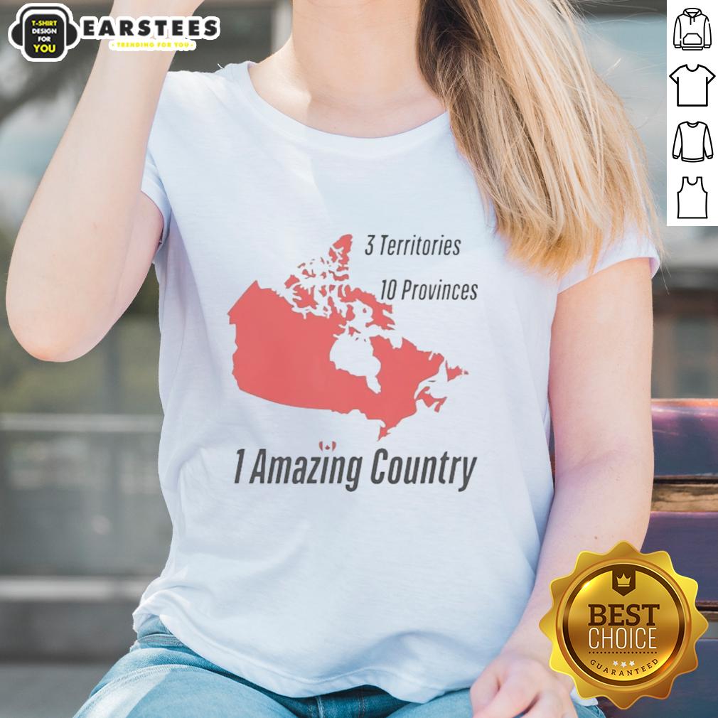 Nice 3 Territories 10 Provinces 1 Amazing Country T-Shirt - Image 3