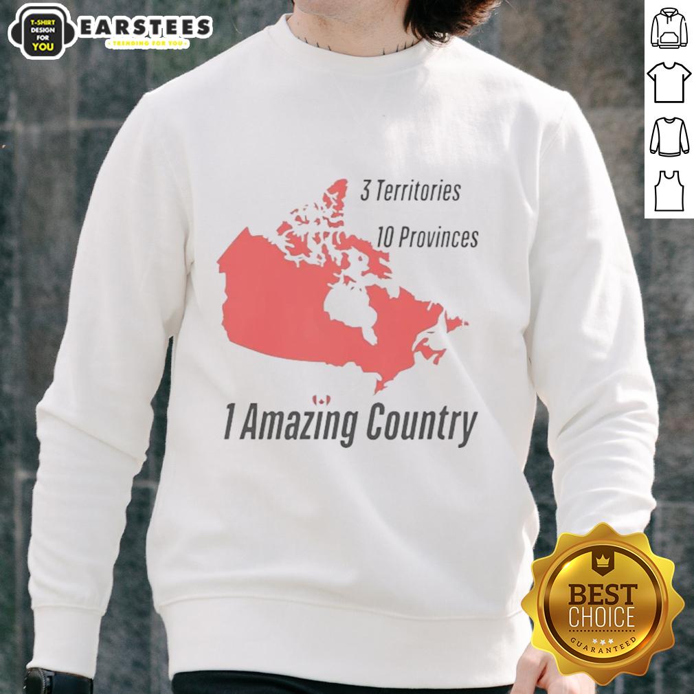 Nice 3 Territories 10 Provinces 1 Amazing Country T-Shirt - Image 5
