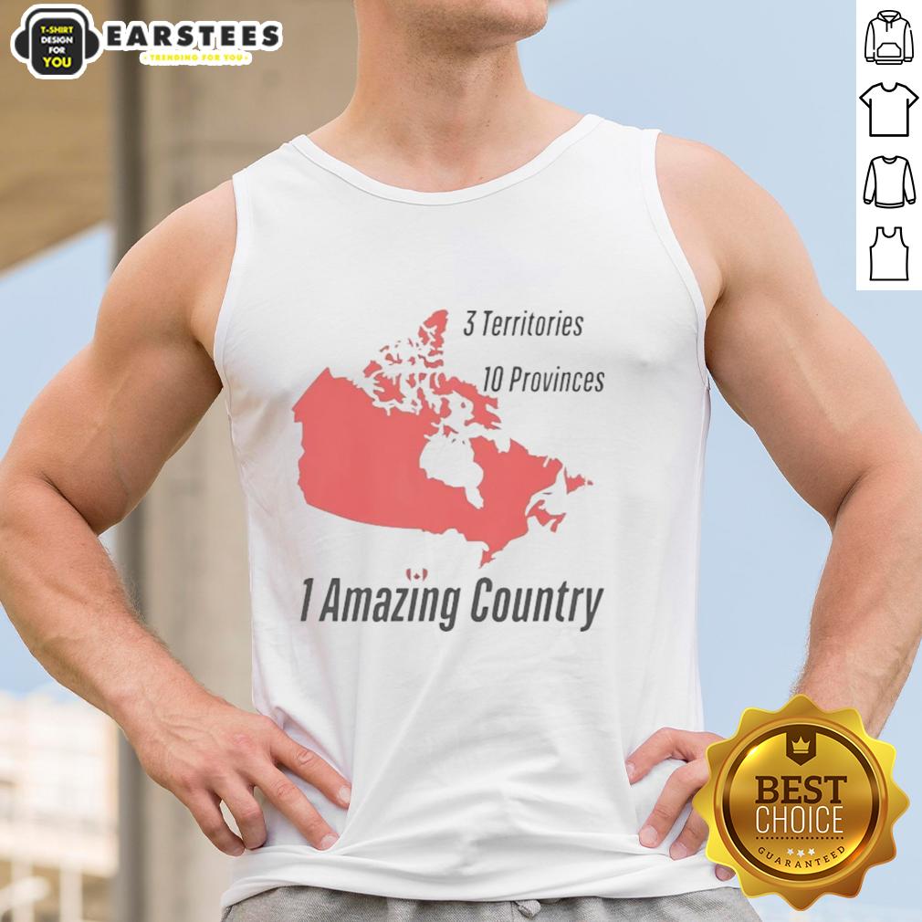 Nice 3 Territories 10 Provinces 1 Amazing Country T-Shirt - Image 4
