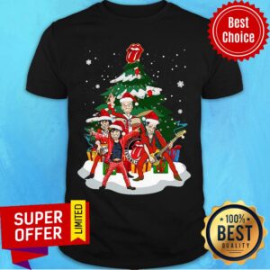 Nice Santa The Rolling Stones Play Music Christmas Shirt