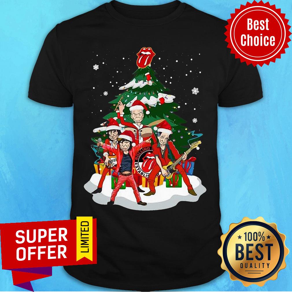 Nice Santa The Rolling Stones Play Music Christmas Shirt