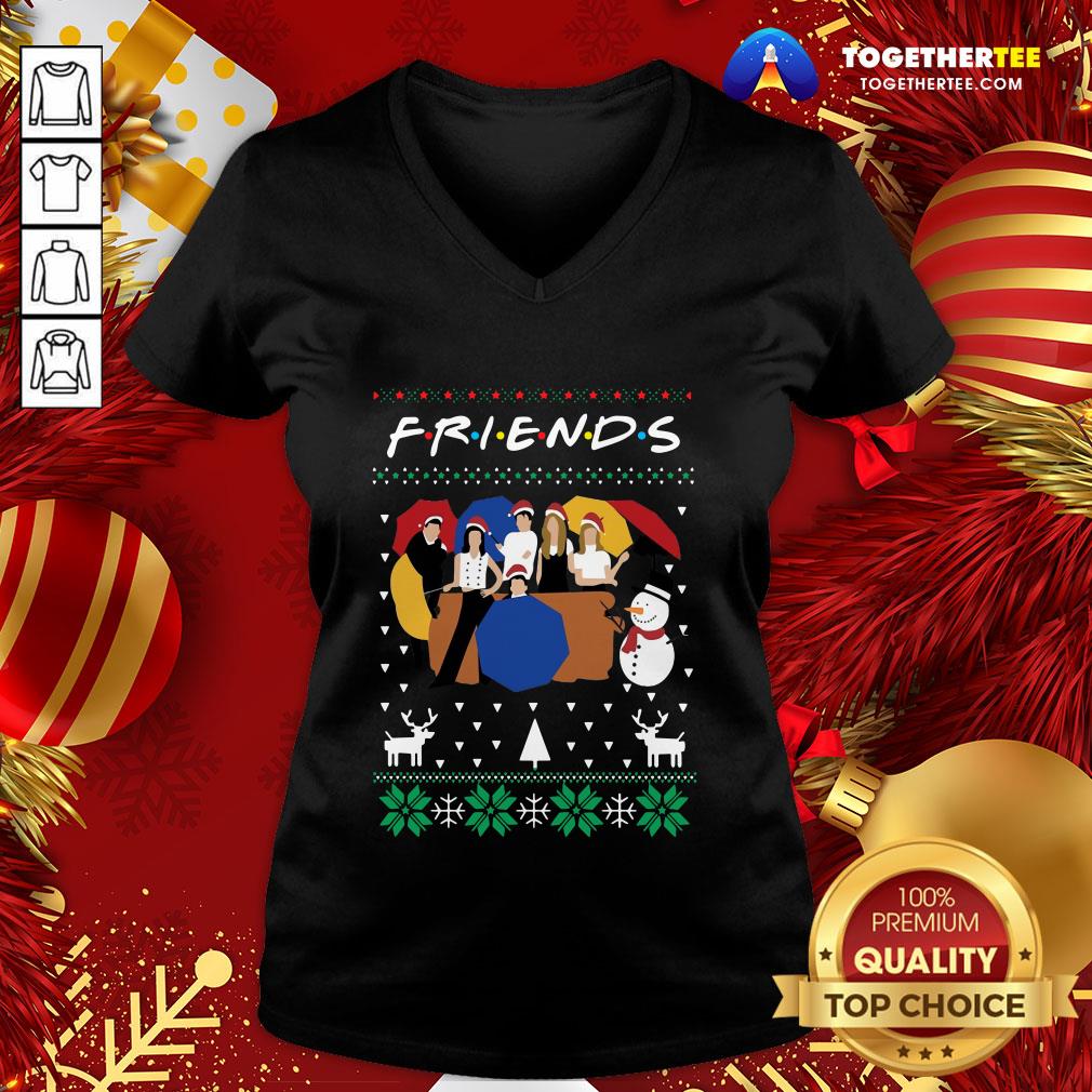Perfect Friends And Snowman Christmas Ugly Shirt - Image 2