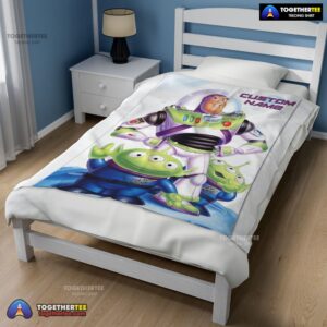 Alternative view of Official Disney Pixar Buzz Lightyear And The Little Green Men Fleece Customized Blanket