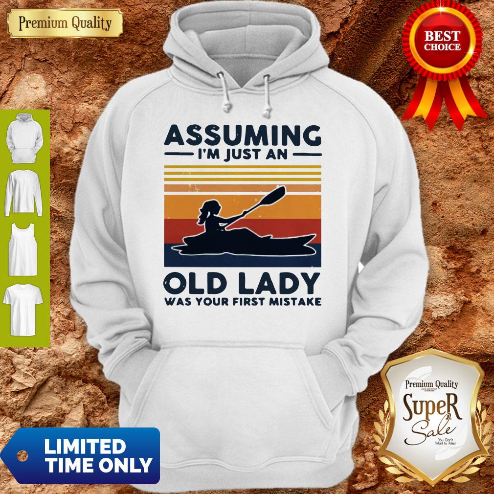Awesome Rowing Assuming I’m Just An Old Lady Was Your First Mistake Vintage Shirt - Image 2