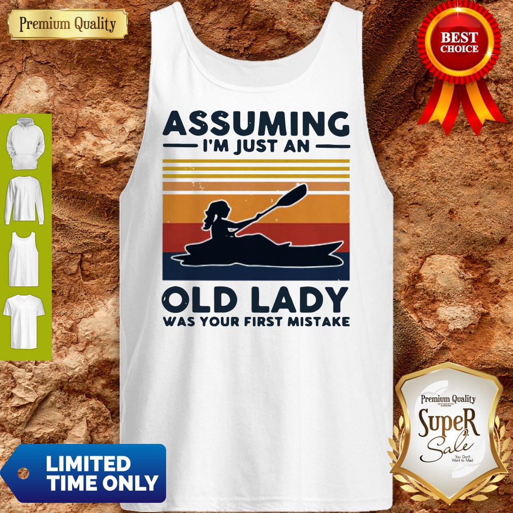 Awesome Rowing Assuming I’m Just An Old Lady Was Your First Mistake Vintage Shirt - Image 4